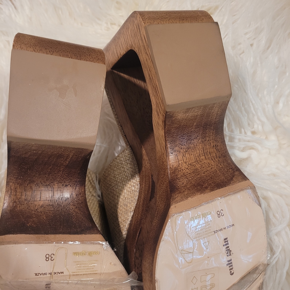 Wooden Platform Wedge Sandals